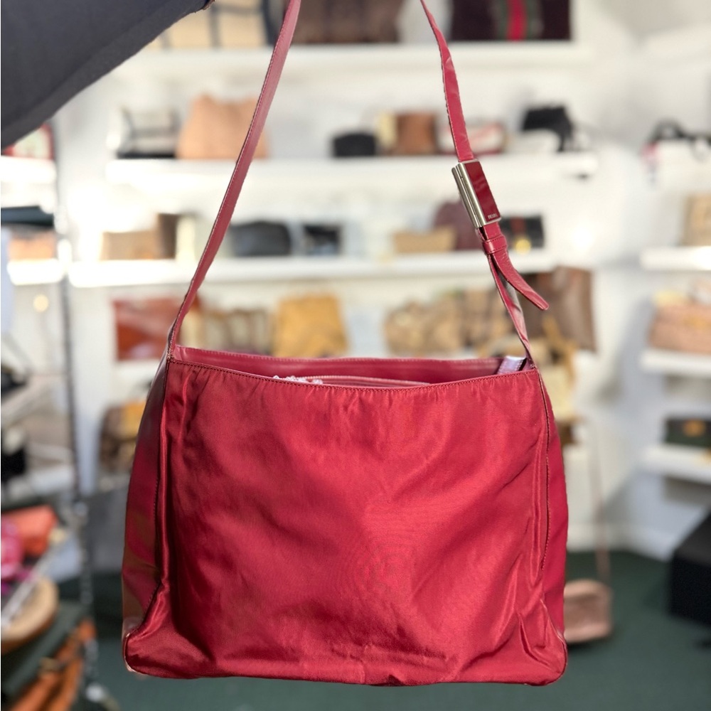 PRADA RED HOBO